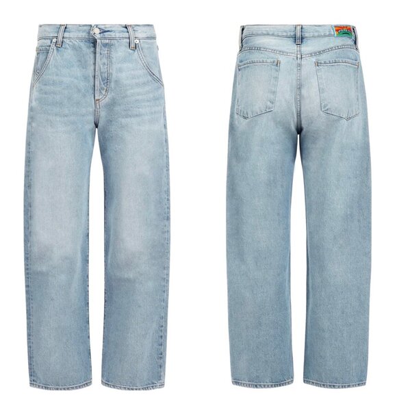 NWT Daily Blue by Adriano Goldschmied Wide Barrel Cotton Jeans Size 24 - Picture 2 of 12